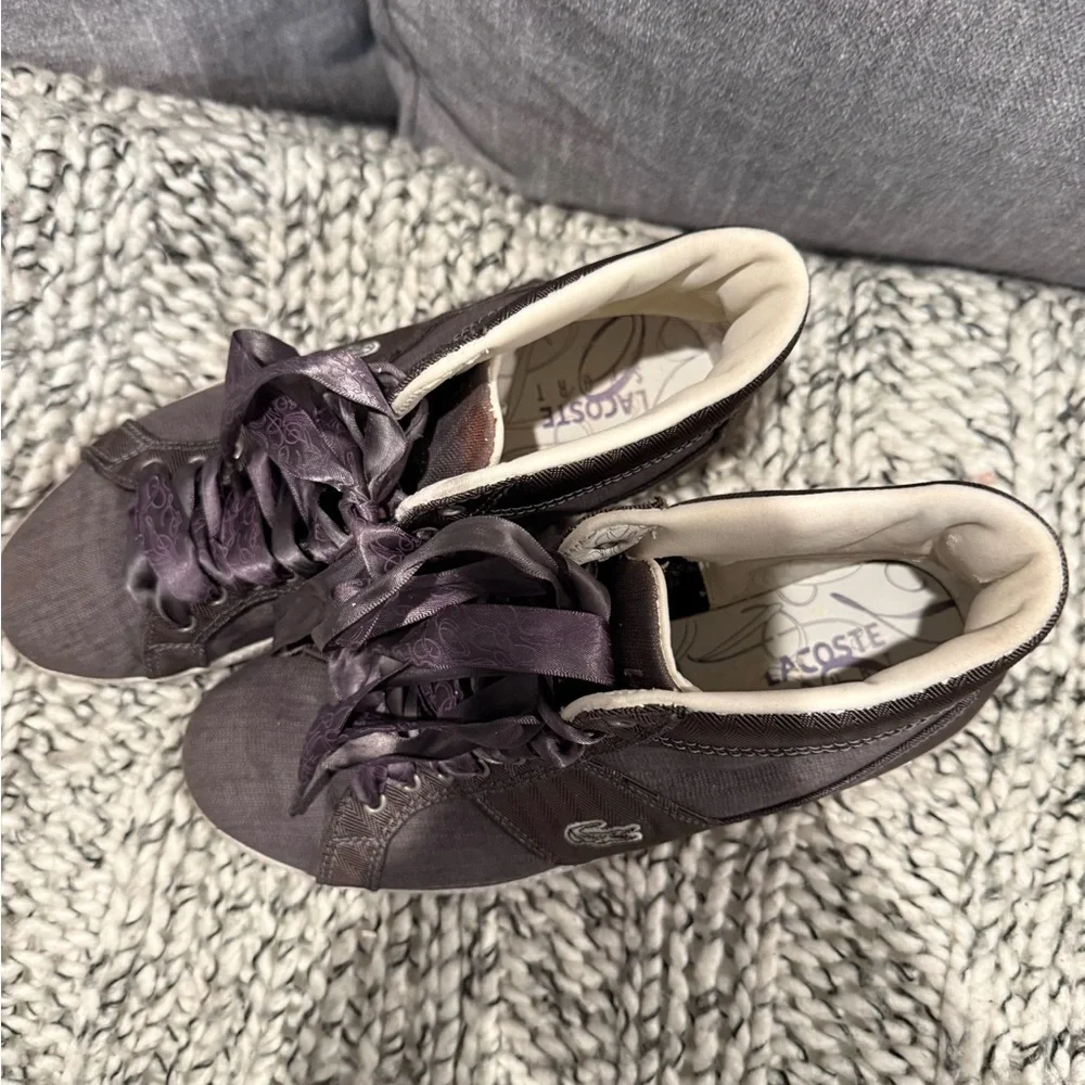 Lacoste Women's High-Top Sneakers in Dark Purple